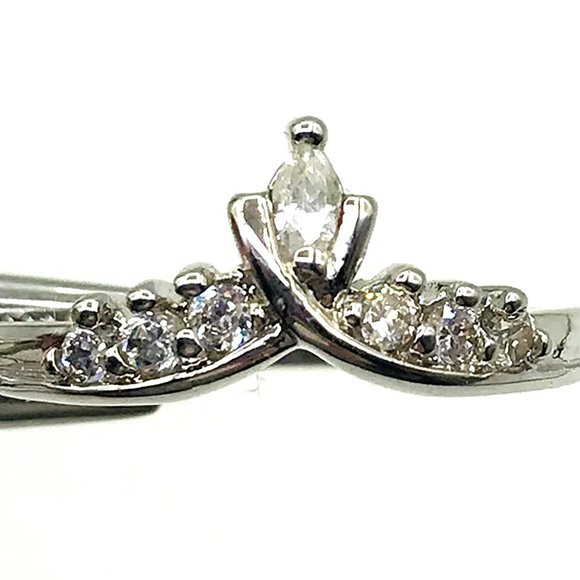 Super-Sparkly Tiara Crown Ring by NV, Size 7 - Picture 2 of 6